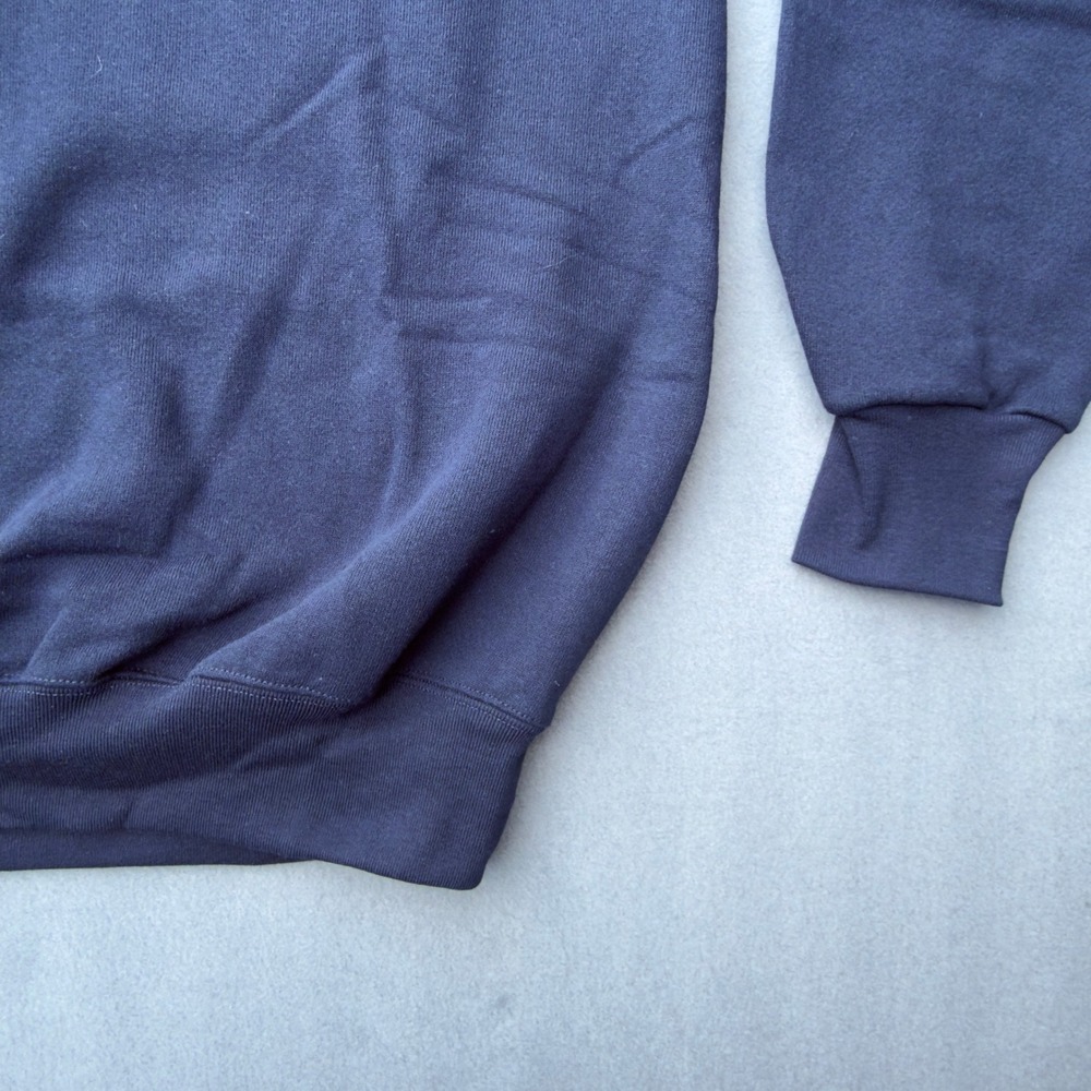 Vintage Rugged Sweats Mens Navy Blue Crewneck Sweatshirt Large Made in USA - Picture 4 of 5